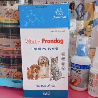 Xịt ve rận vime - frondog 250ml tiêu diệt ve bọ chét ở chó mèo