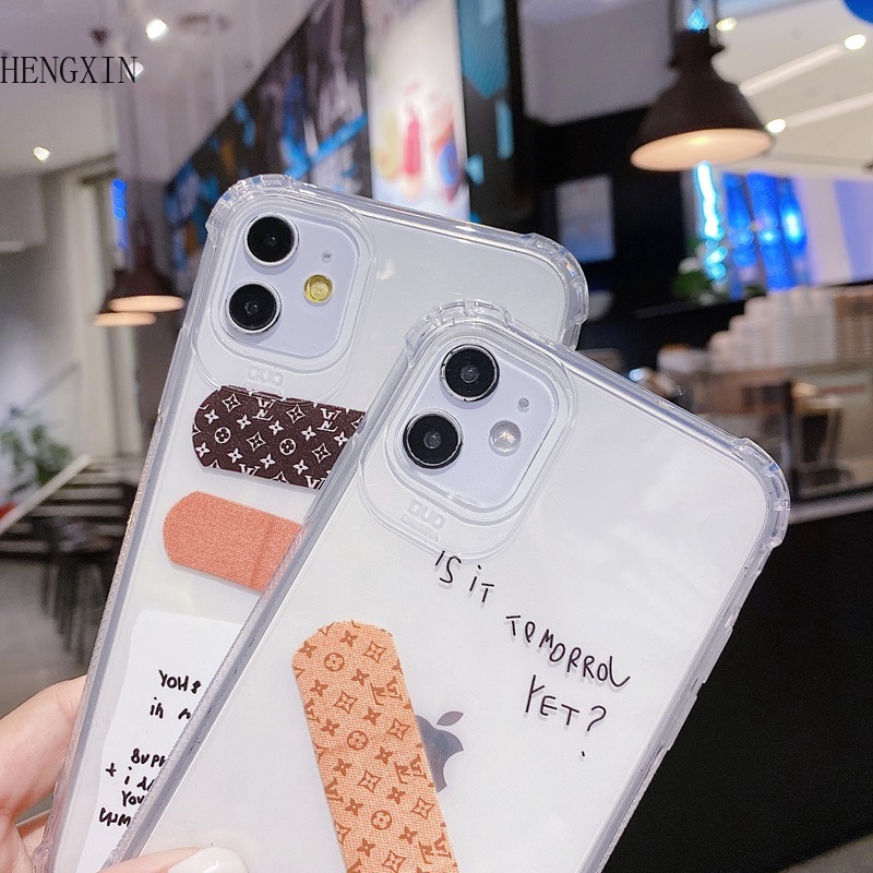 Soft Band-Aid Mobile Phone Case For Apple 11promax Transparent iPhone8plusXR Soft Shell Cover All | BigBuy360 - bigbuy360.vn