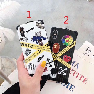 Ốp lưng nhựa vỏ kiểu vali hình gấu Kaws dành cho iphone Xr Xs max X 6 6s 7 8 plus