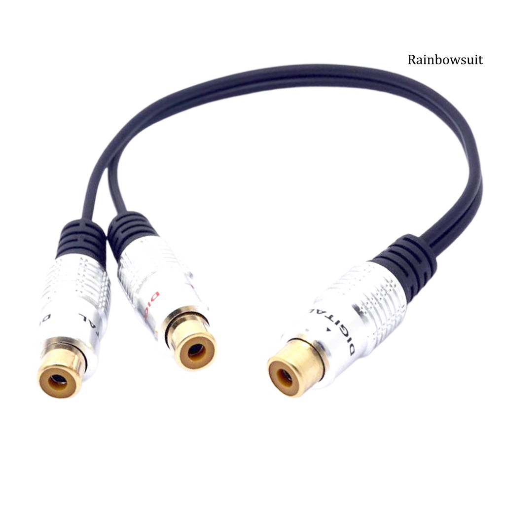 Cáp Chia Âm Thanh Hình Chữ Y Từ 2 Rca Cái Sang Rca