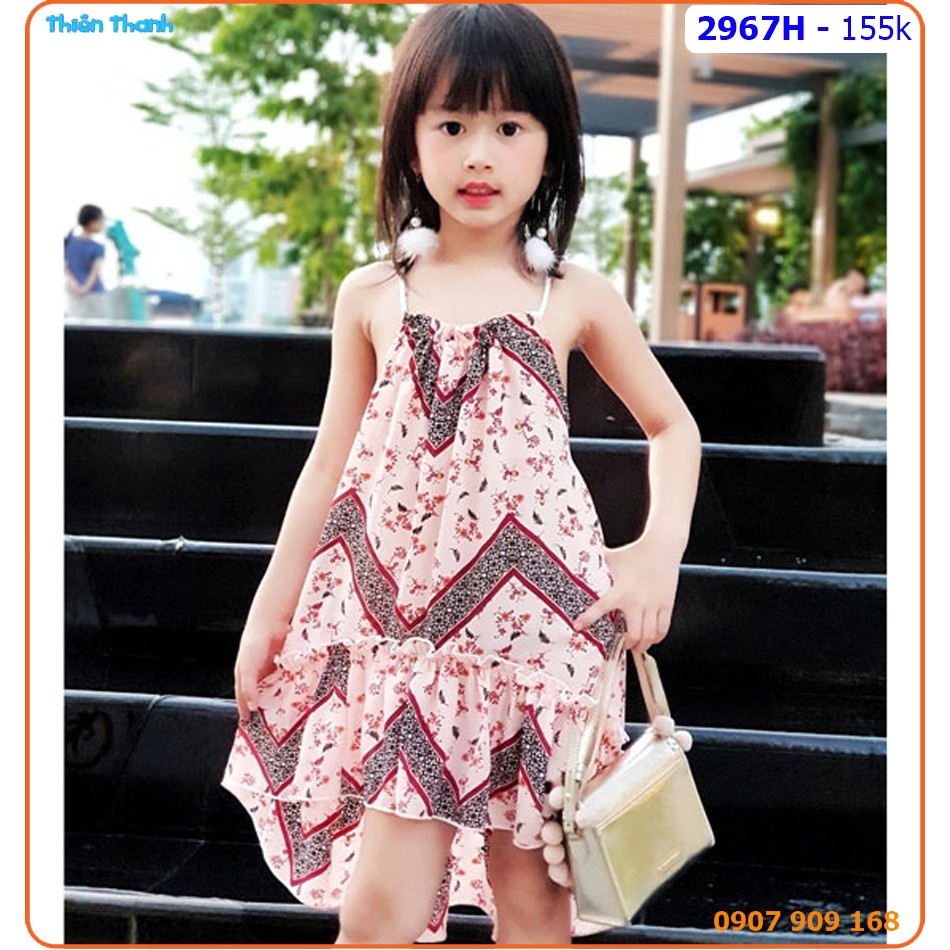 Đầm bé gái voan 2 dây mullet xinh xắn - 2967