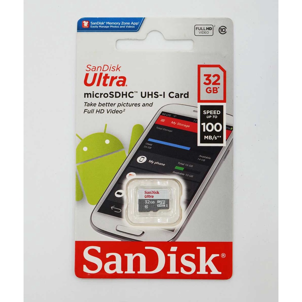 Thẻ nhớ Micro SD 32GB/64GB/128GB Sandisk Ultra Class 10 UHS-I 100Mb/s chuyên dùng ghi hình cho camera IP| Đăng Phước
