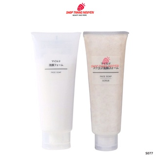 Sữa rửa mặt Muji Face Soap và Scrub 120gr Nhật Bản