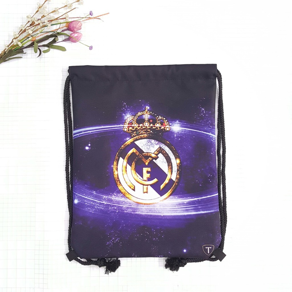 Balo dây rút football in logo câu lạc bộ đá bóng