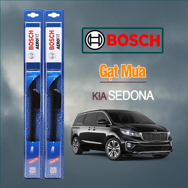 Gạt Mưa Xe Kia Sedona Thương Hiệu BOSCH Aerofit Lưỡi Silicone Cao Cấp Chính Hãng