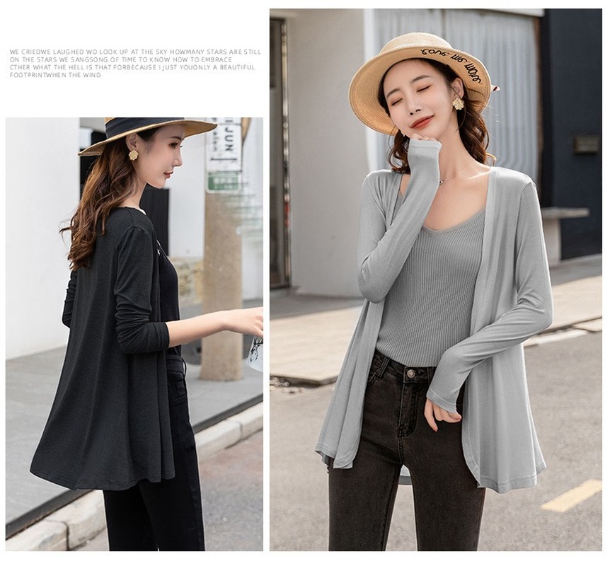 Áo khoác cardigan tay dài size lớn thanh lịch thời trang dành cho nữ | BigBuy360 - bigbuy360.vn