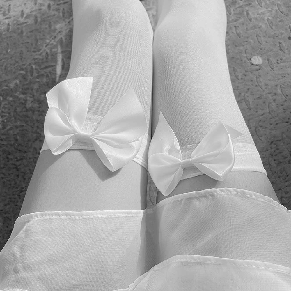 SOMEDAYZL Tất Chân Đính Nơ Phong Cách Harajuku Ngọt Ngào Cho Nữ