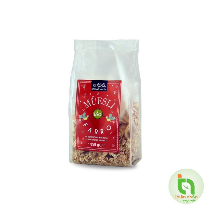 Ngũ cốc dinh dưỡng Muesli nho khô hữu cơ Sotto 350g Organic Spelled Muesli