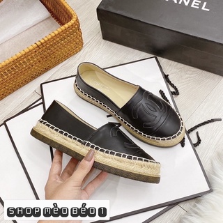 Giày slip on cn da mịn đế cói fullbox