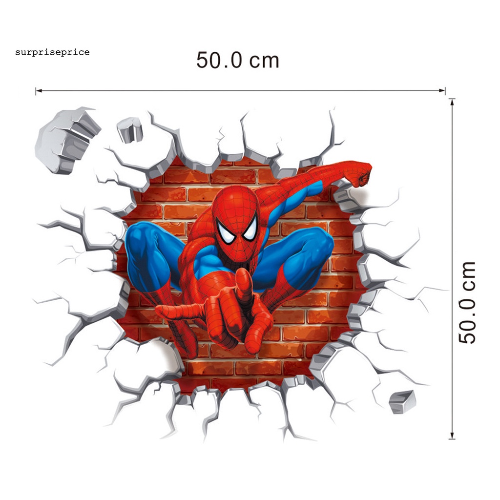 Sticker Dán Tường Pvc Hình Người Nhện Theo Phong Cách Hoạt Hình Dùng Trang Trí Phòng Trẻ Nhỏ