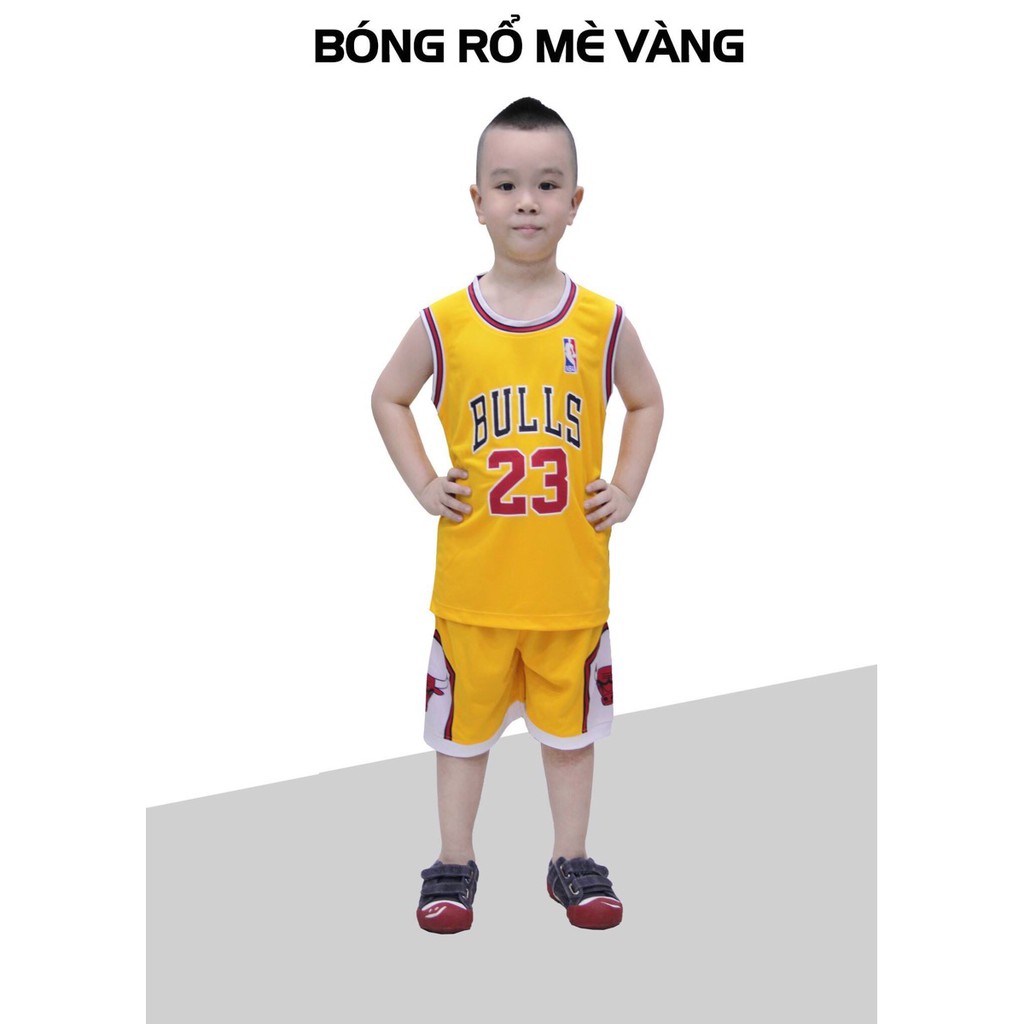 Bộ đồ bóng rổ trẻ em CPSports (Vàng)