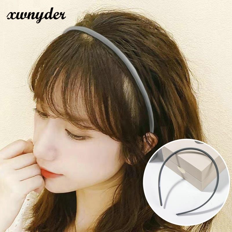Băng Đô Cài Tóc Dạng Hở Màu Trơn Phong Cách Hàn Quốc Cổ Điển Thời Trang Cho Nữ