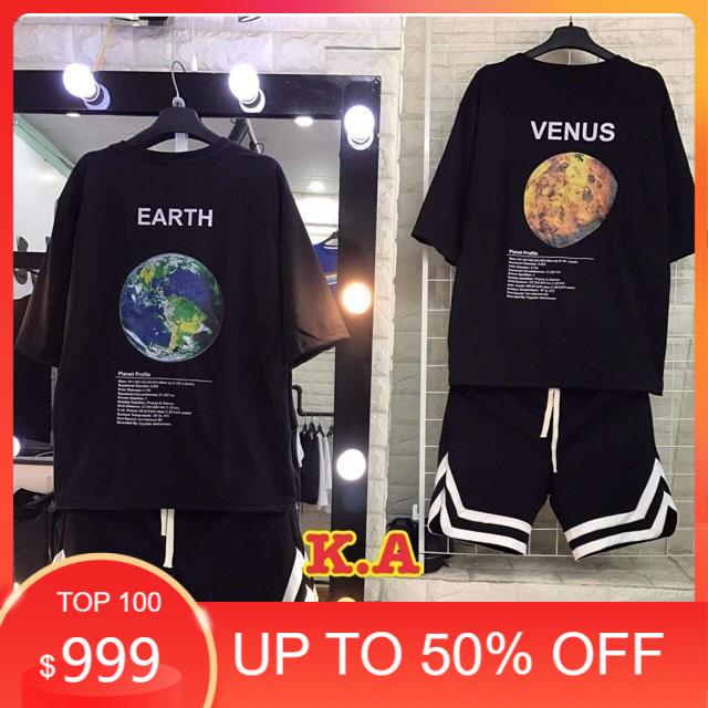 Sét áo quả cầu + quần V K&amp;A , áo thun nam nữ, quần khaki, quần nữ, sét bộ mặc ở nhà, áo thun tay dài, quần jean MODY