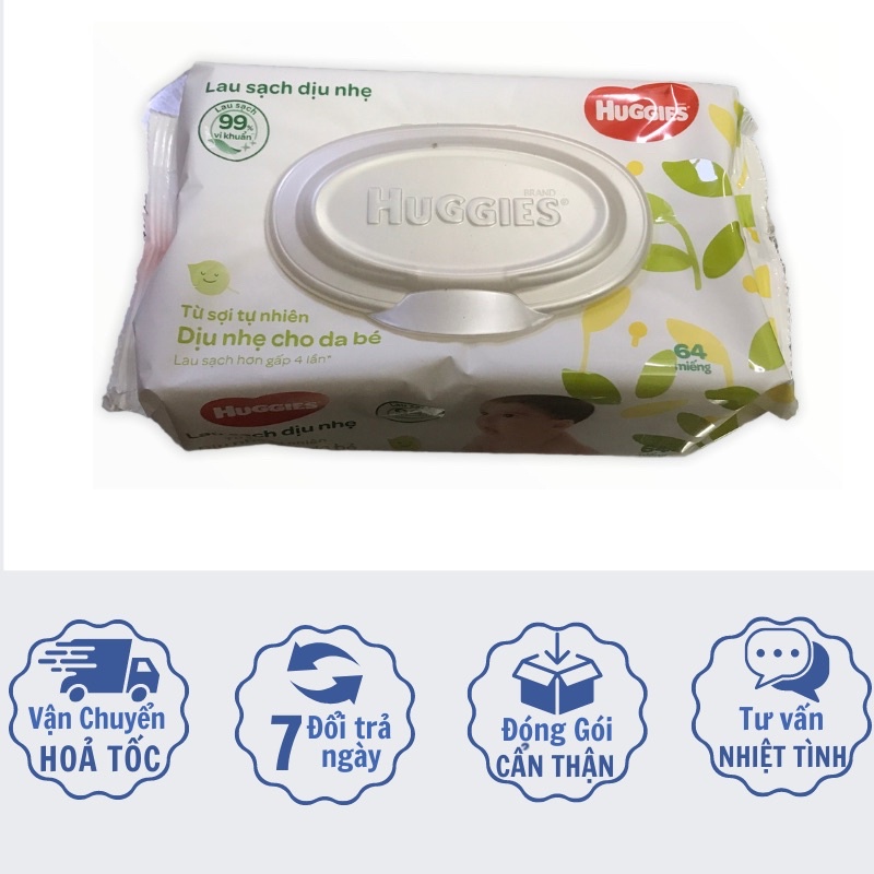 Khăn giấy ướt Huggies không mùi 64 tờ