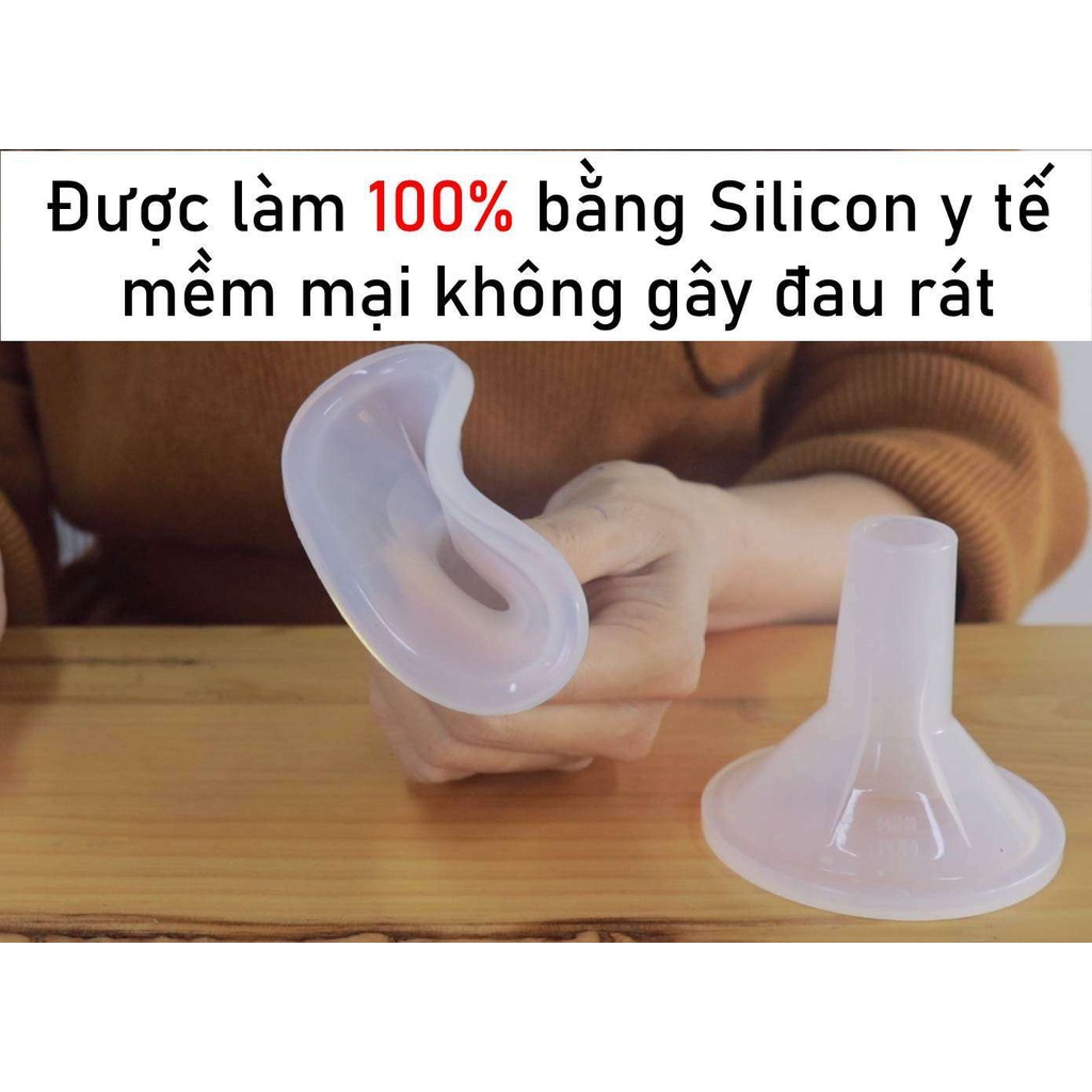 Phễu hút sữa silicon Mini Pum chính hãng an toàn, không BPA, massage êm ái không đau rát thiết kế phù hợp mọi kích thước