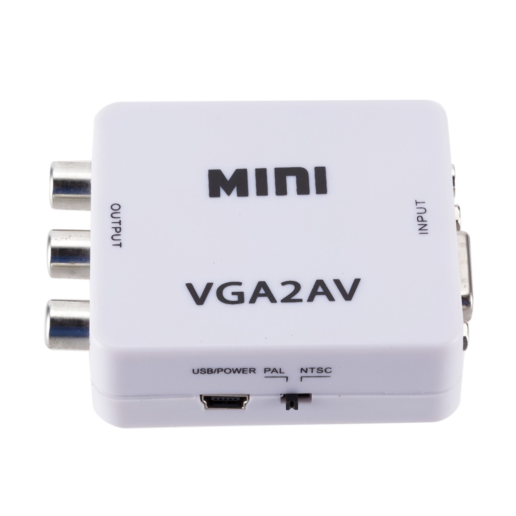 Đầu chuyển đổi Mini VGA 1080P sang RCA AV 3.5mm VGA 2AV/ CVBS+PC HDTV | BigBuy360 - bigbuy360.vn