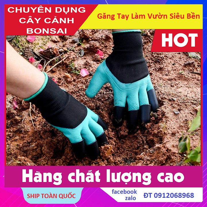 Găng Tay Chuyên Dụng Làm Vườn, Bới Đất, Chăm Sóc Cây Loại Siêu Bền