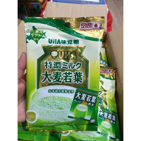 Kẹo sữa UHA Nhật Bản thượng hạng đủ vị trà xanh, lúa mạch, sữa bò, đậu đỏ, sữa muối, cafe sữa