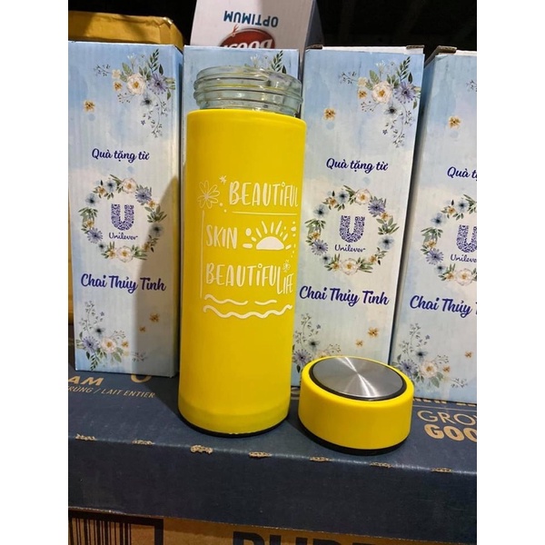 Bình nước thuỷ tinh bọc silicon