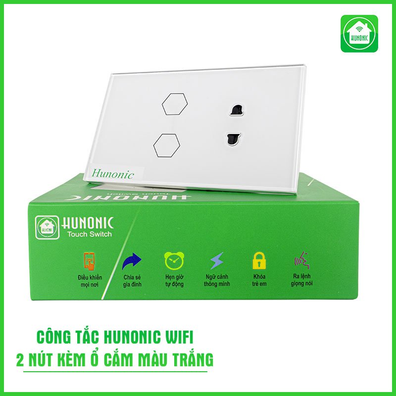 CÔNG TẮC THÔNG MINH HUNONIC KÈM Ổ CẮM WIFI