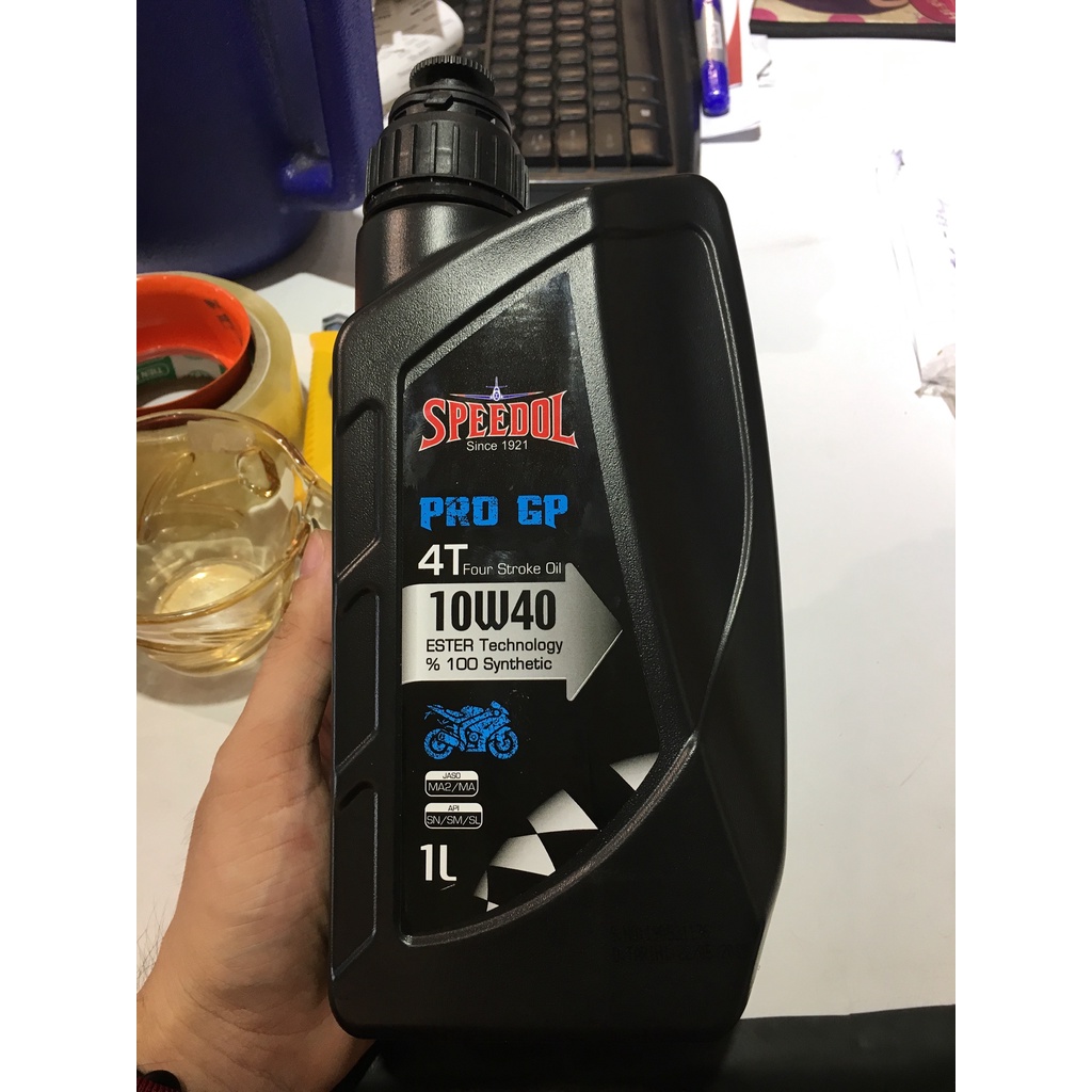 Nhớt tổng hợp xe số 100% Synthetic Ester SPEEDOL PRO GP 4T 10w40 1000ml