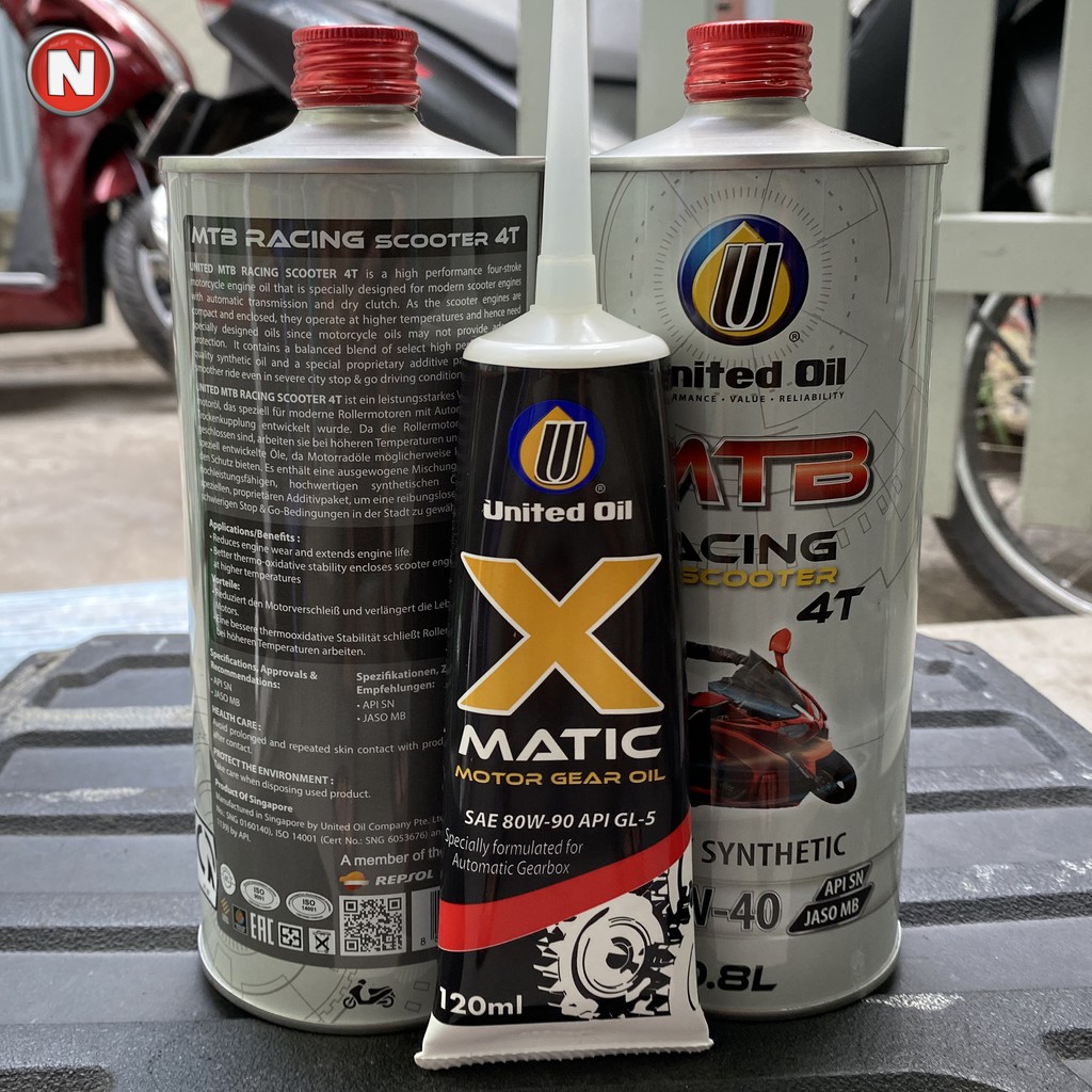 Nhớt United Oil MTB Racing Scooter 4T 10w40 cho xe tay ga - Singapore - 800 mL