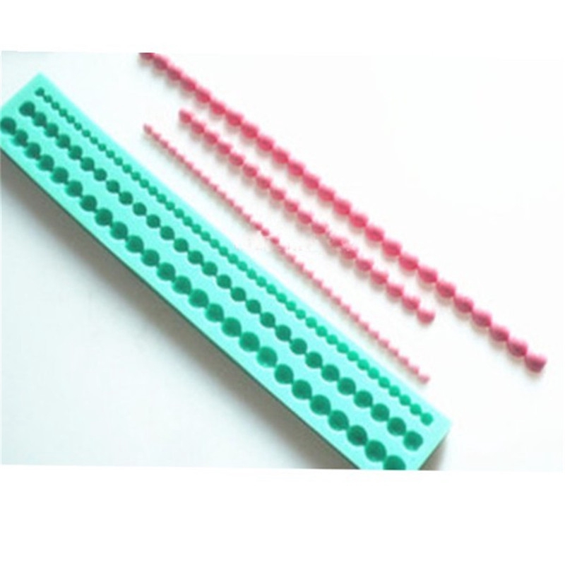 Khuôn Silicone Làm Bánh Hình Chuỗi Hạt Ngọc Trai 3 Kích Cỡ