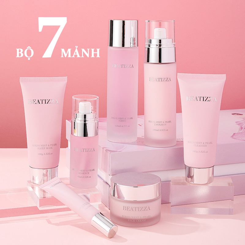 BEATIZZA Yến Sào Ngọc Trai bộ chăm sóc da(1 Bộ 7 món)Thành phần tự nhiên,Hydrat hóa mạnh mẽ,Sửa chữa làn da-BDS-T7