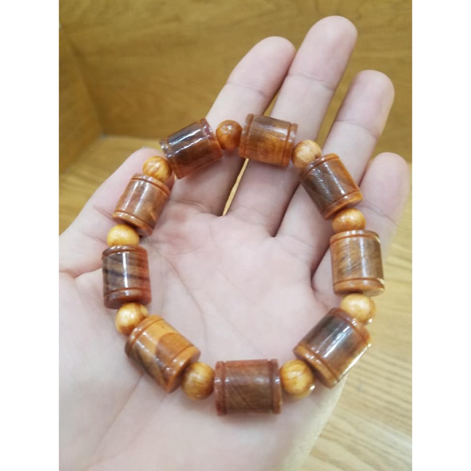vòng tay gỗ huyết long đốt trúc size 12 ly