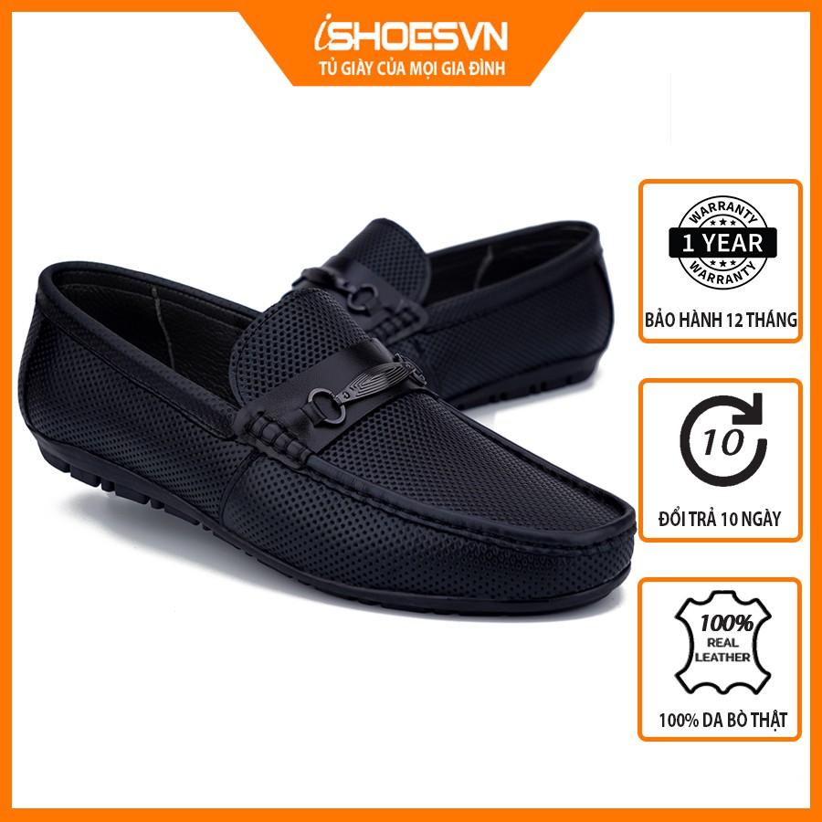 GIÀY LƯỜI NAM - GIẦY MỌI NAM ĐẸP - DA MỀM, ĐI ÊM CHÂN, THOÁNG KHÍ -  DA BÒ THẬT ISHOESVN IS159