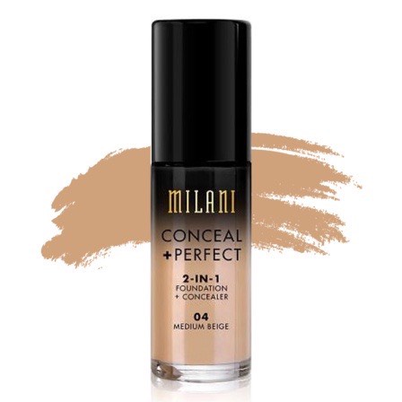 Kem nền MILANI Conceal + Perfect 2 in 1 Foundation &amp; Concealer (30ml)