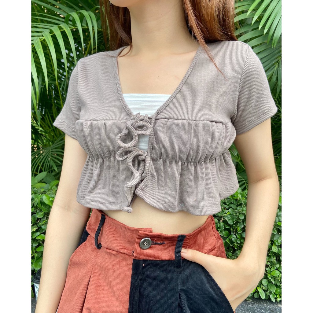 Áo Croptop thời trang Hàn Quốc mẫu 153 (không kèm áo trong) | BigBuy360 - bigbuy360.vn