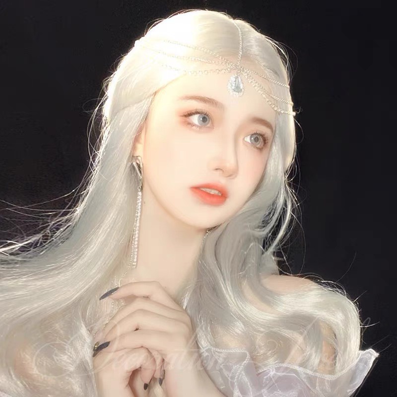 【 New】Vòng đội đầu hình giọt nước đính đá nhân tạo set phụ kiện chụp hình