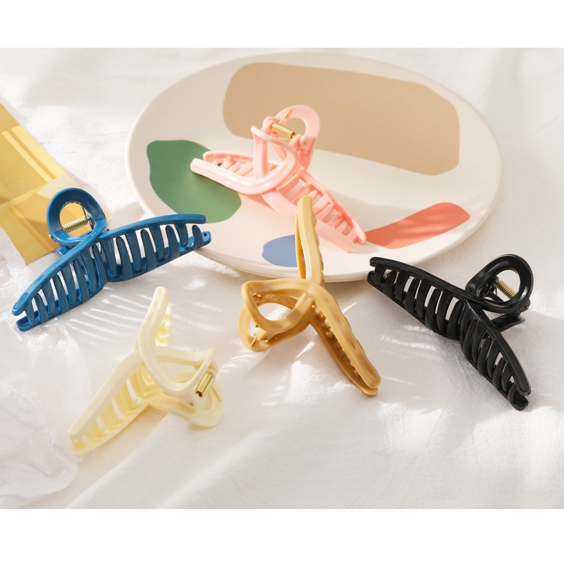 Kẹp tóc nhựa màu 10.5cm 5 mẫu