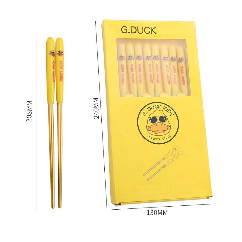 BỘ 5 ĐÔI ĐŨA  vịt vàng G.DUCK tiện lợi, sang trọng-ladobi