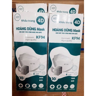 Khẩu trang kháng khuẩn 4d kf94. túi 10 cái
