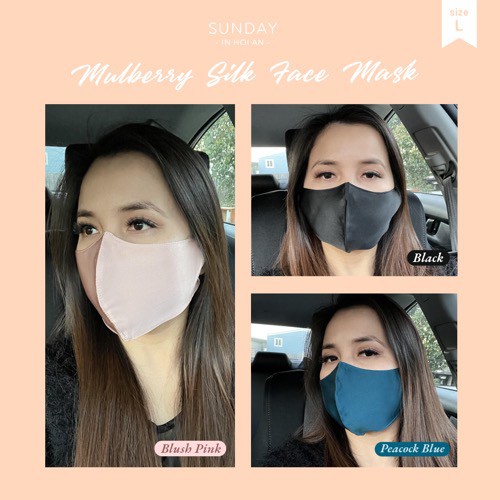 Khẩu Trang Lụa Mulberry 100% Cao Cấp Chống Lão Hoá Và Dưỡng Da | Mulberry Silk Face Mask - SUNDAY