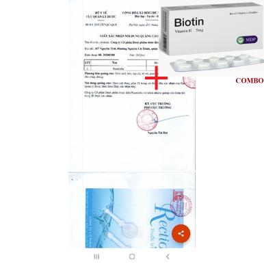 Combo Biotin 5mg+ Rectiofar Bơm trực tràng táo bón