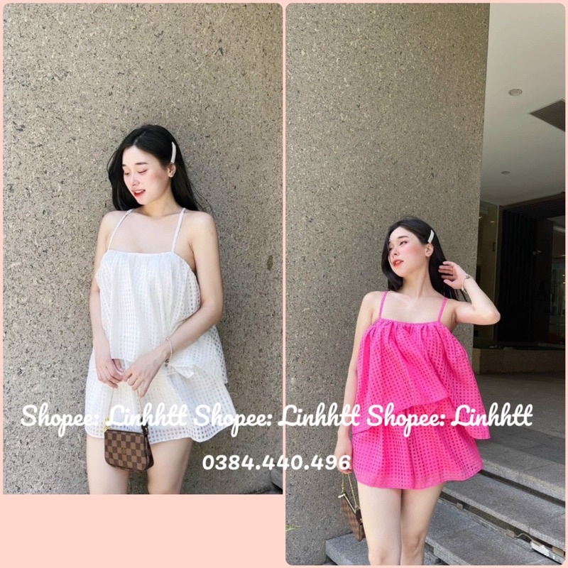 SET 2 dây cổ yếm babydoll ulzzang Freesize 2 lớp
