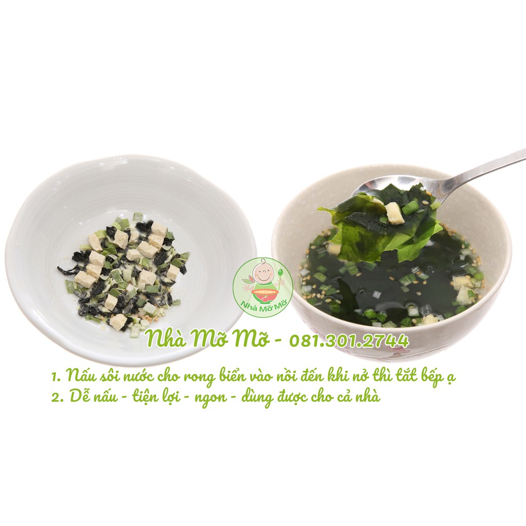 Rong Biển Đậu Hũ Khô NAGAYA nấu canh soup miso Nội Địa Nhật Bản - Nhà Mỡ Mỡ