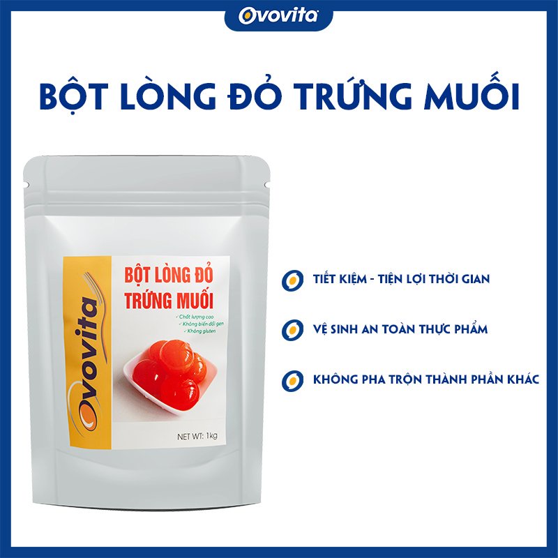 Bột Lòng Đỏ Trứng Muối OVOVITA Túi Zip 500gr