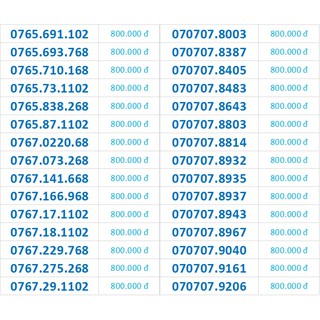 Sim số đẹp Mobifone giá rẻ - giao sim toàn quốc