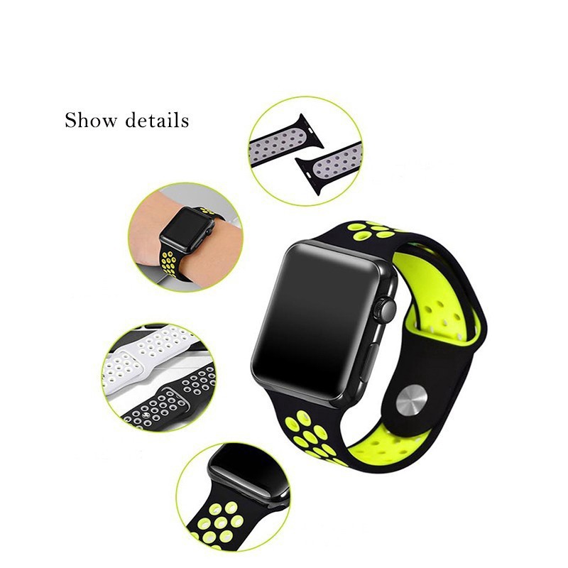 Dây Đeo Silicon Mềm Cho Đồng Hồ Thông Minh iwatch series 8 / 7 / 6 / 5 / 4 / 3 / 2 / 1 45mm 41mm 40mm 44mm 42mm 38mm