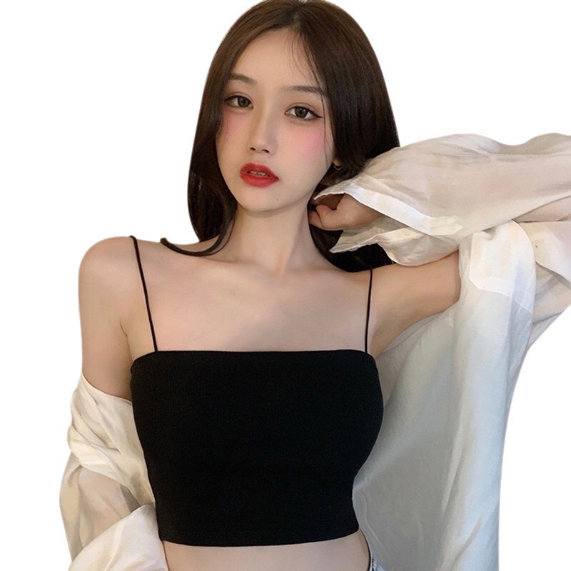 Áo 2 dây sợi bún hotgirl chất thun len tăm siêu mềm mịn ôm body