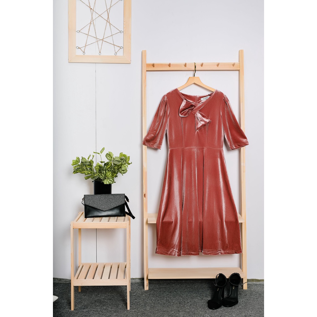 Đầm nhung dáng xòe Emspo DS4167