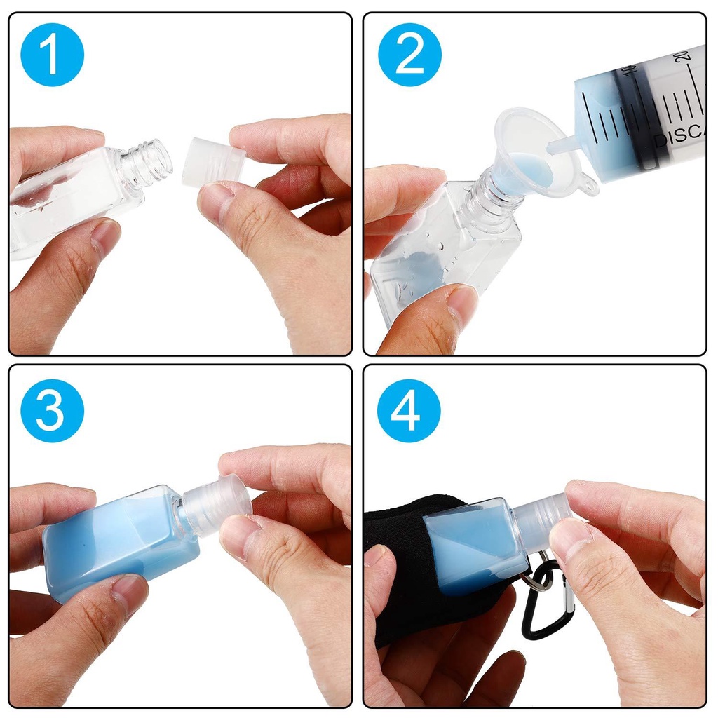 Danilo Bình Xịt Đựng Mỹ Phẩm 30ml Kèm Móc Khóa Có Thể Tái Sử Dụng