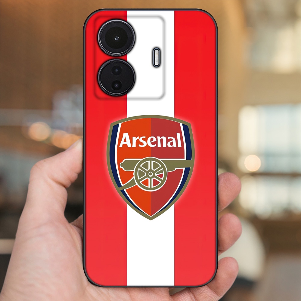 Ốp lưng Vivo T1 5G viền đen in hình Arsenal FC