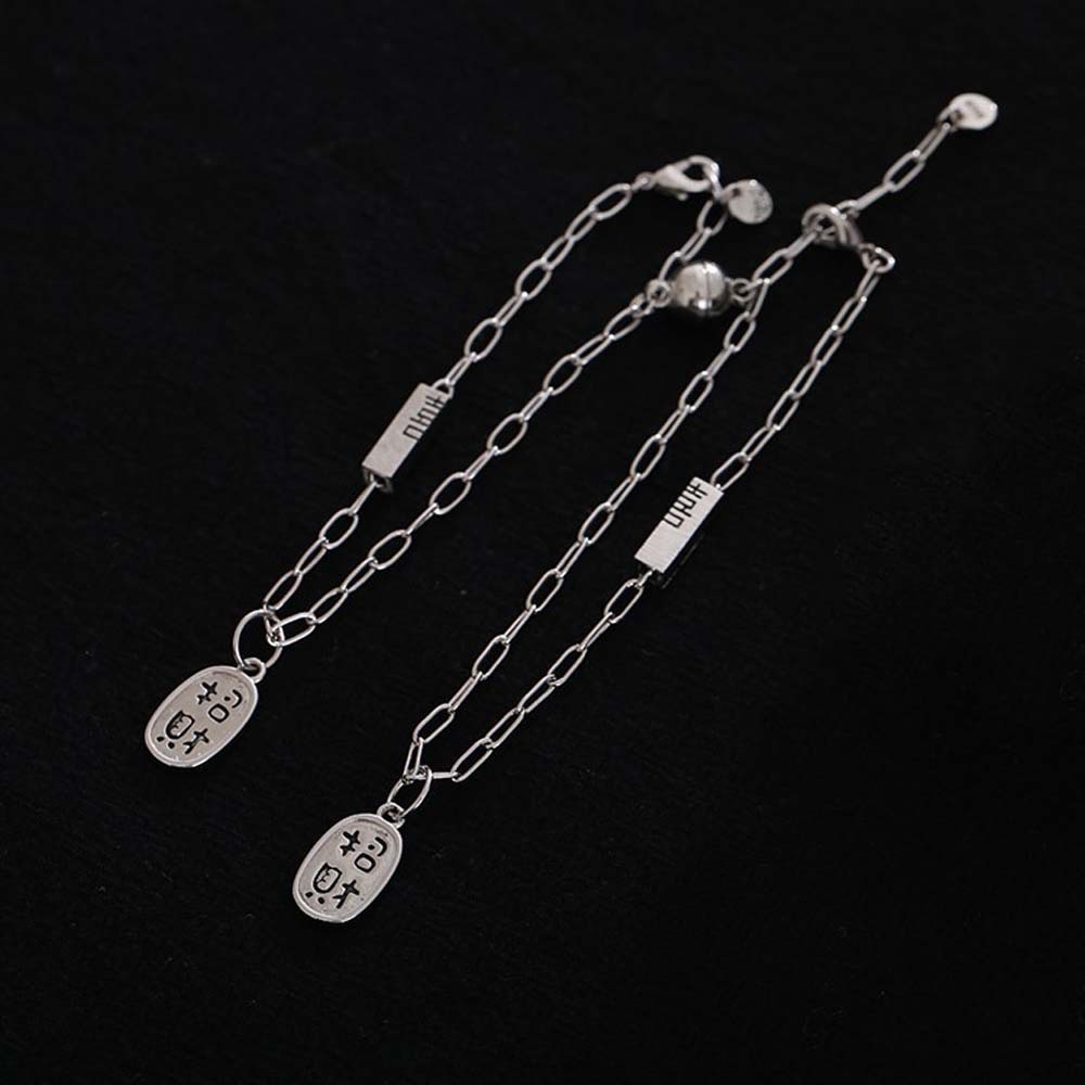 1 Cặp Vòng Tay Hợp Kim Nam Châm Nhiều Màu Sắc May Mắn Cho Nữ