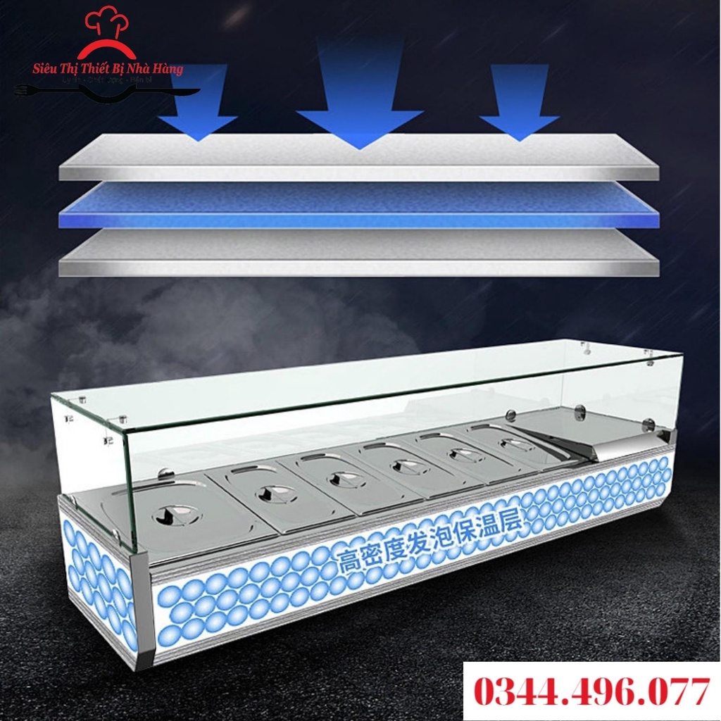 Tủ lạnh bàn cho pizza/bàn salad/quầy buffet hàng chính hãng BẢO HÀNH 12 THÁNG.