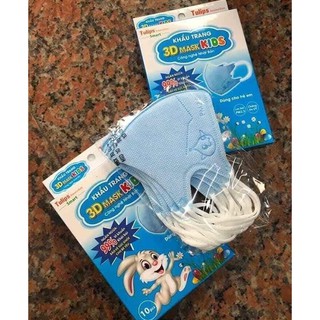 Khẩu trang trẻ em 3D Mask Kids chuẩn hiệu Tulips (Hộp 10 cái)